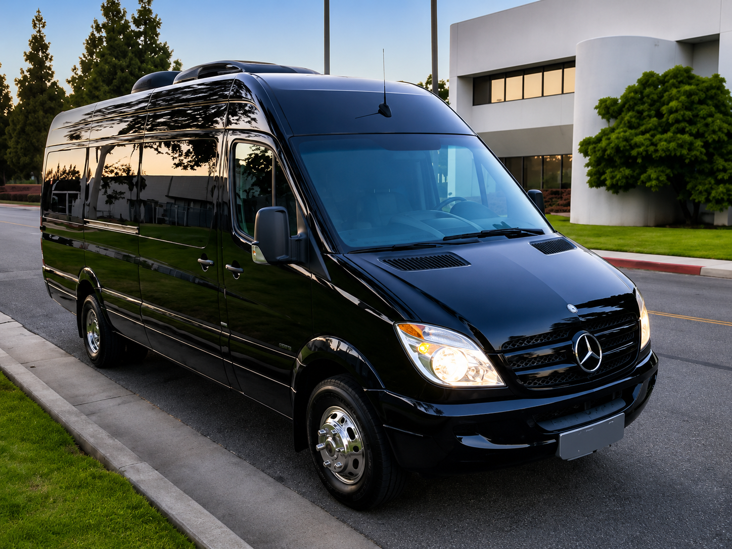Mercedes Sprinter luxury party bus exterior